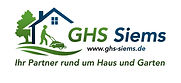 „Logo von GHS-Siems – Garten- und Hausmeisterservice. Das Logo präsentiert den Unternehmensnamen in klarer Schrift und vermit