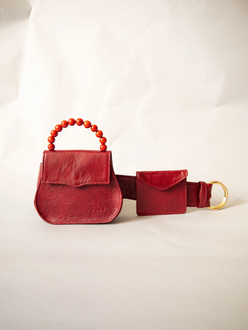 Leather Goods Designer Sade Mims , edas, luxury handbags, black fashion designer