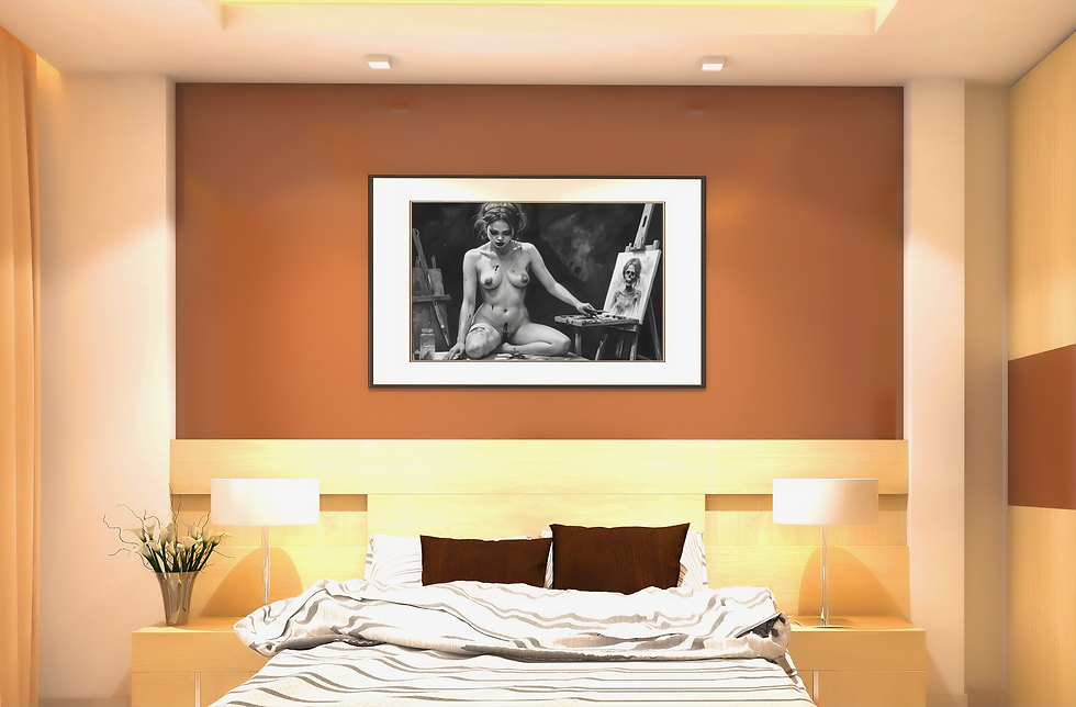 Thumbnail: Nude Self Portrait Eliza - Poster Print - Zombie Artist