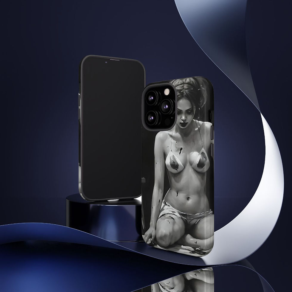Thumbnail: Self Portrait Eliza - Nude Zombie Artist - Tough Phone Case (G Rated)