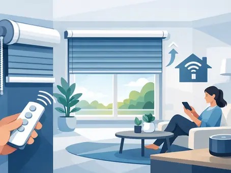 Motorized Automated Window Blinds at Home