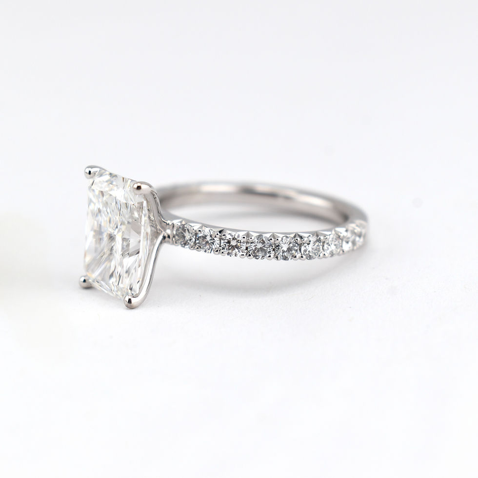 Thumbnail: Radiant : 3Carat Radiant cut  lab diamond Engagement