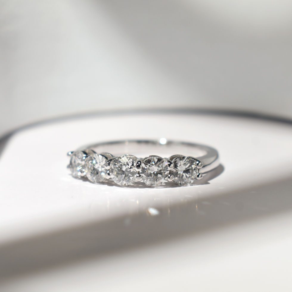 Thumbnail: 1Carat Natural diamond anniversary ring