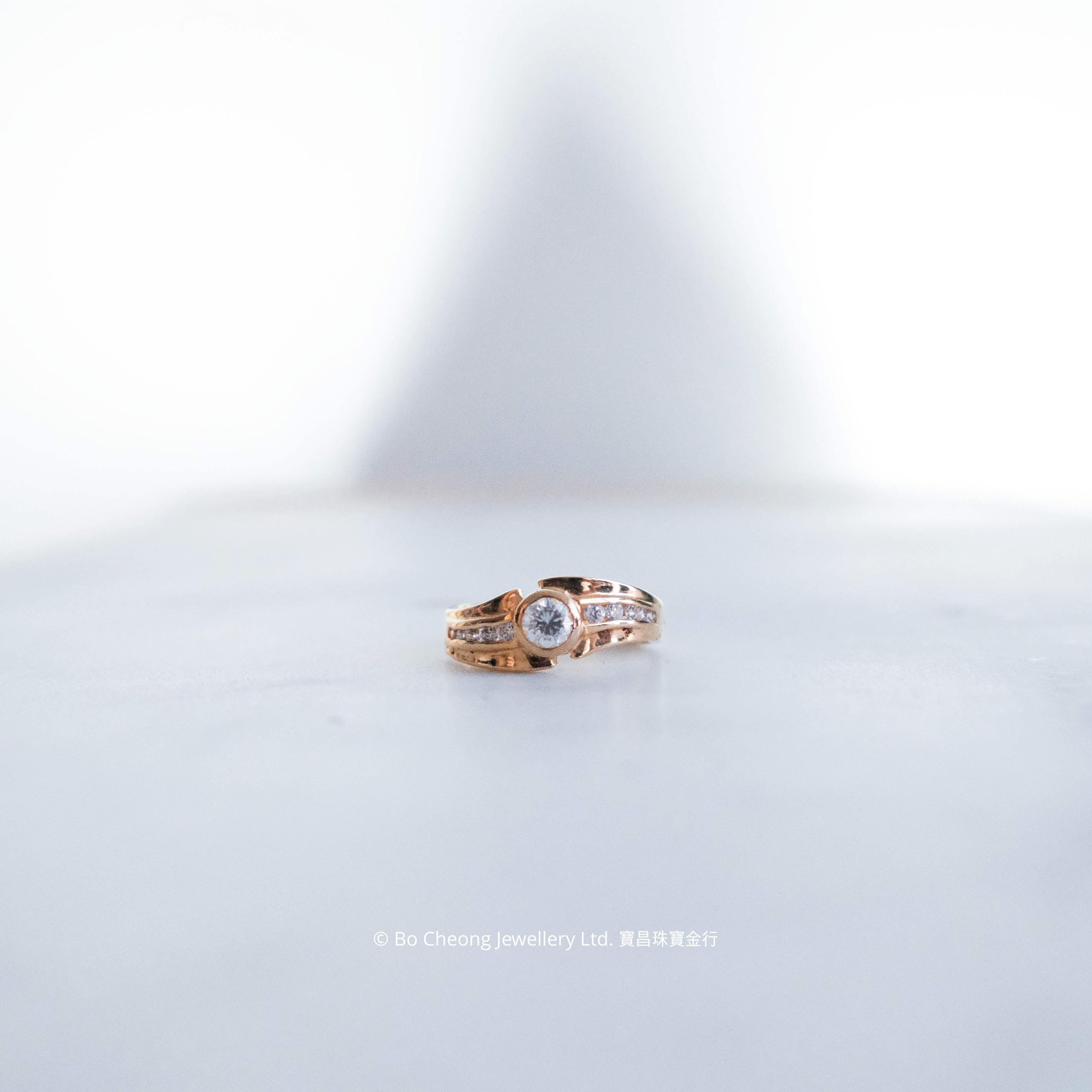 "Passionate" 18K Gold-filled Synthetic Diamond Ring