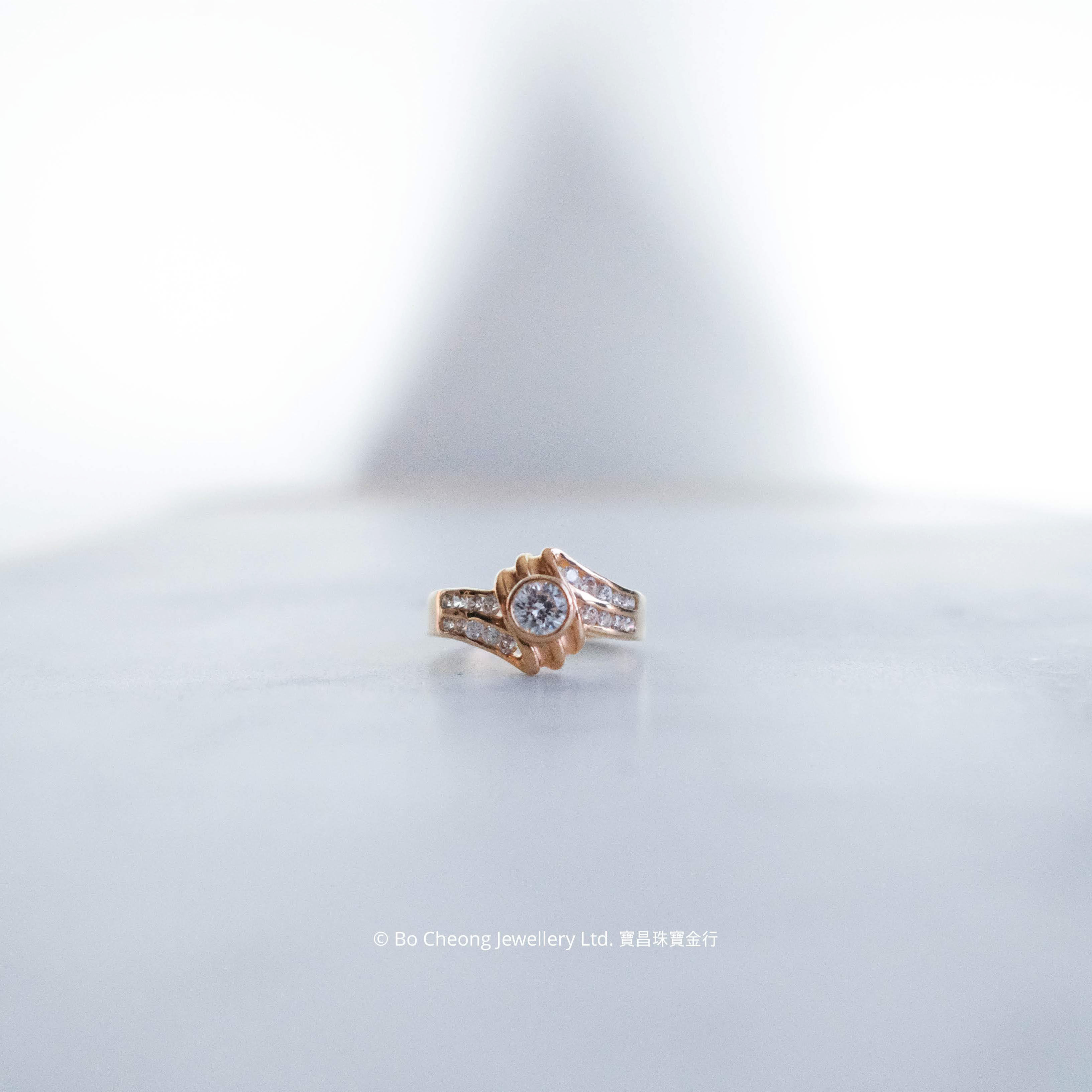 "Beloved" 18K Gold-filled Synthetic Diamond Ring