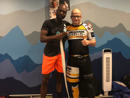 Congratulations to Ayo George for his third stripes on his white belt