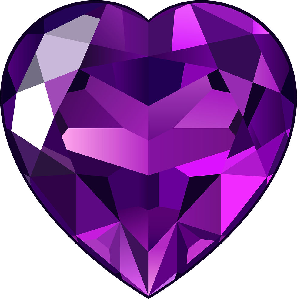 Thumbnail: #KA22P Purple Heart Large Anal Plug