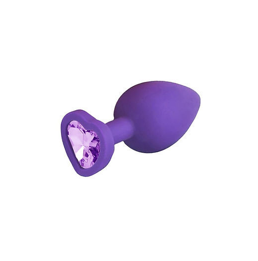 #KA050P Small Purple Love Anal Plug W/ Heart