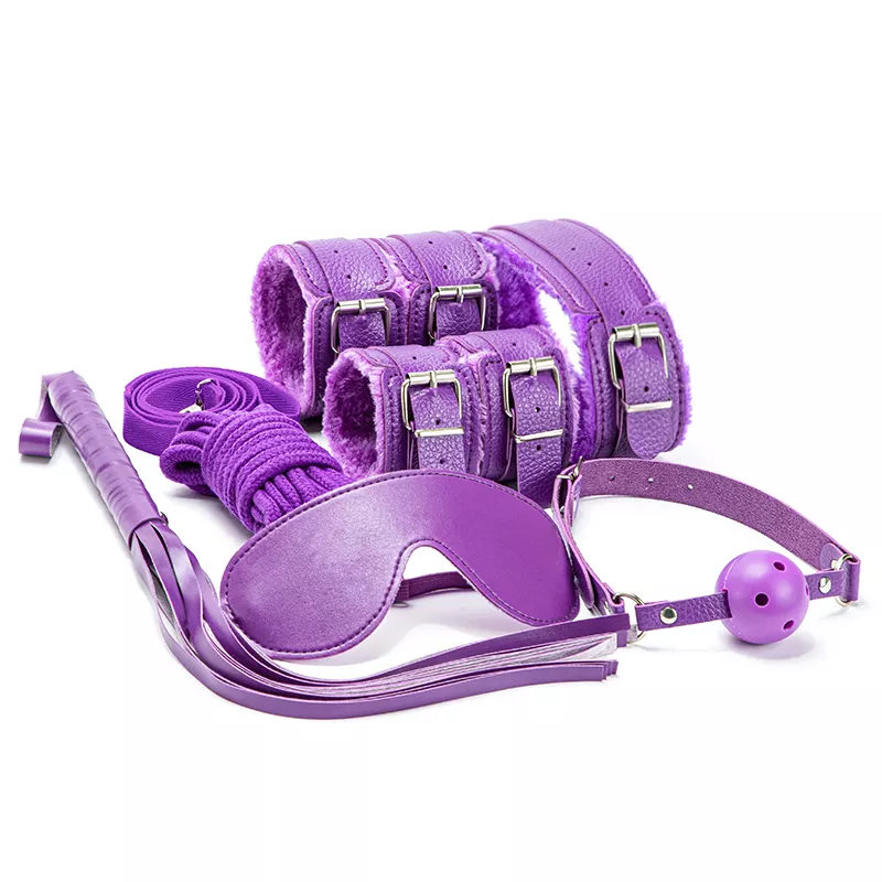 #K3034 Purple 7 Pcs Bondage Set