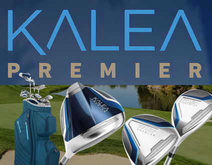## Made for More

**Engineered for Performance**
- Introducing Kalea Premier, TaylorMade's latest women's set designed for lightweight speed, easy launch, and maximum forgiveness.
- Backed by Tour-proven technology, every club is fully fashioned to deliver clutch putts, precise long irons, and powerful drives off the tee.

**Customized for Your Game**
- Kalea Premier offers advanced technology combined with the flexibility to build a set that matches your unique game and playing style.
- Experience enhanced performance and confidence on the course with clubs tailored to your needs.

## Style & Function

**Premium Cart Bag**
- The Kalea Premier lightweight cart bag embodies both function and style, featuring premium heathered nylon material for durability and aesthetics.
- With 7 pockets, a 14-way top, and structured base, this bag offers ample storage and organization while maintaining a sleek and modern design.