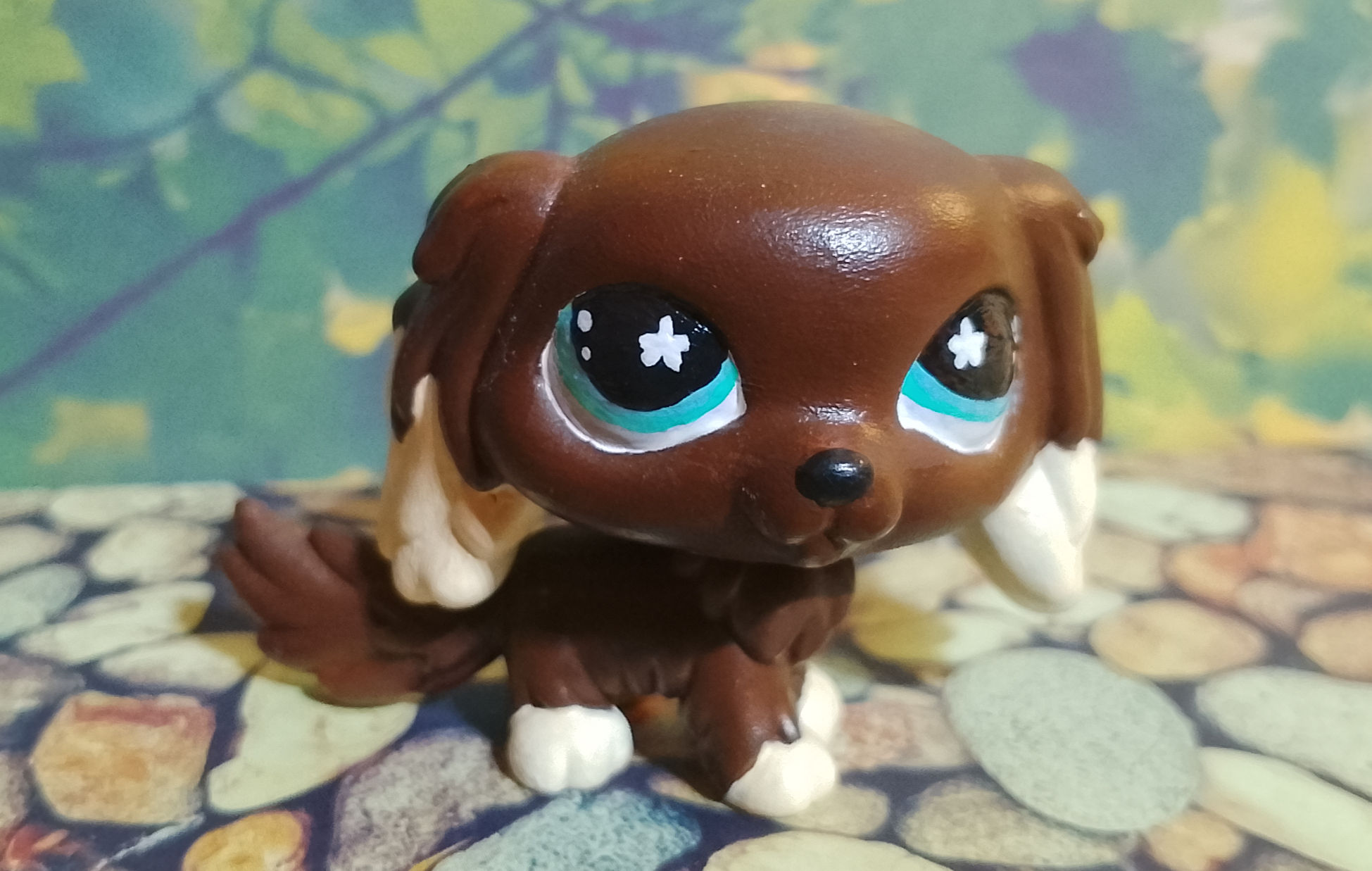 Chocolate and cream king charles spaniel Custom figure