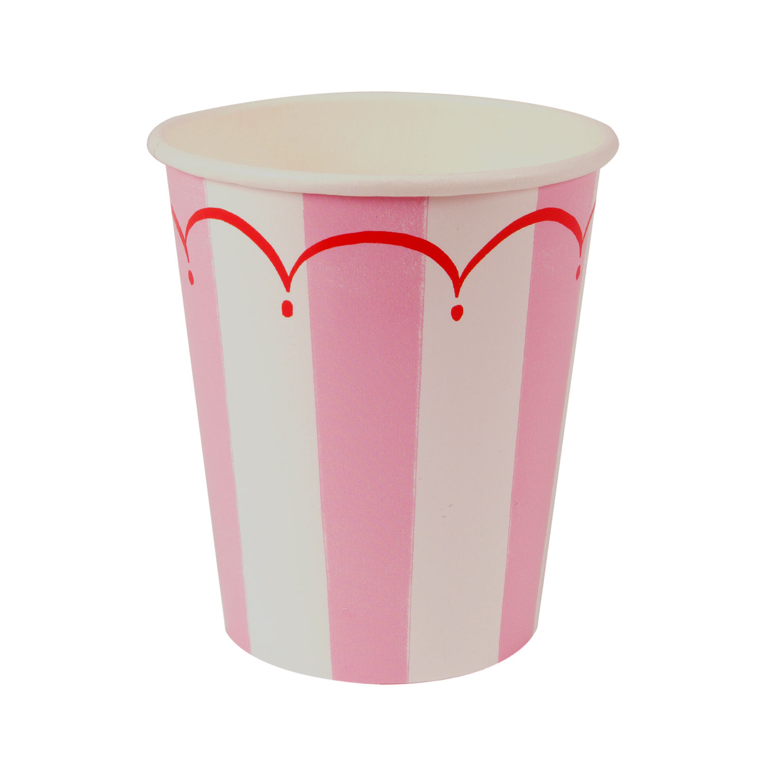 Vasos con Rayas Rosas