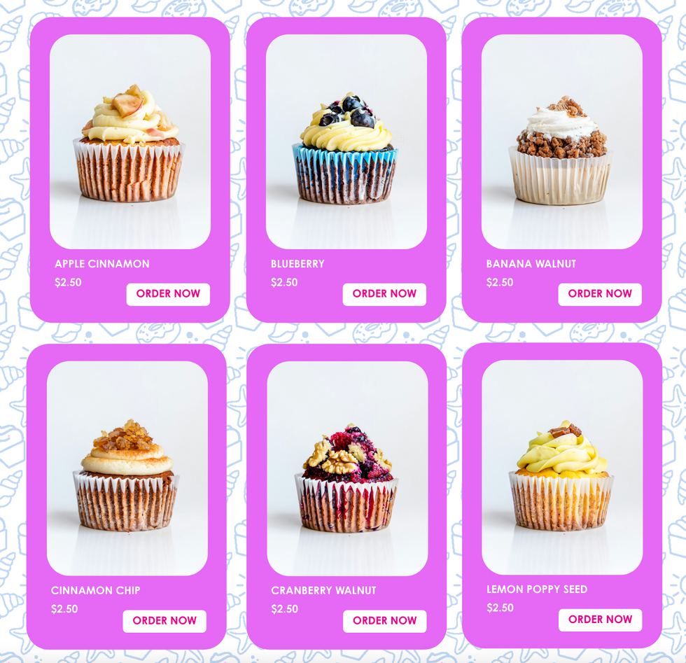 Muffins Menu Detail Shot
