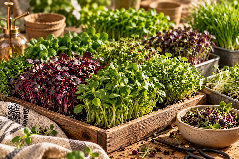 Rustic Microgreens Harvest in Sunlight (1).png