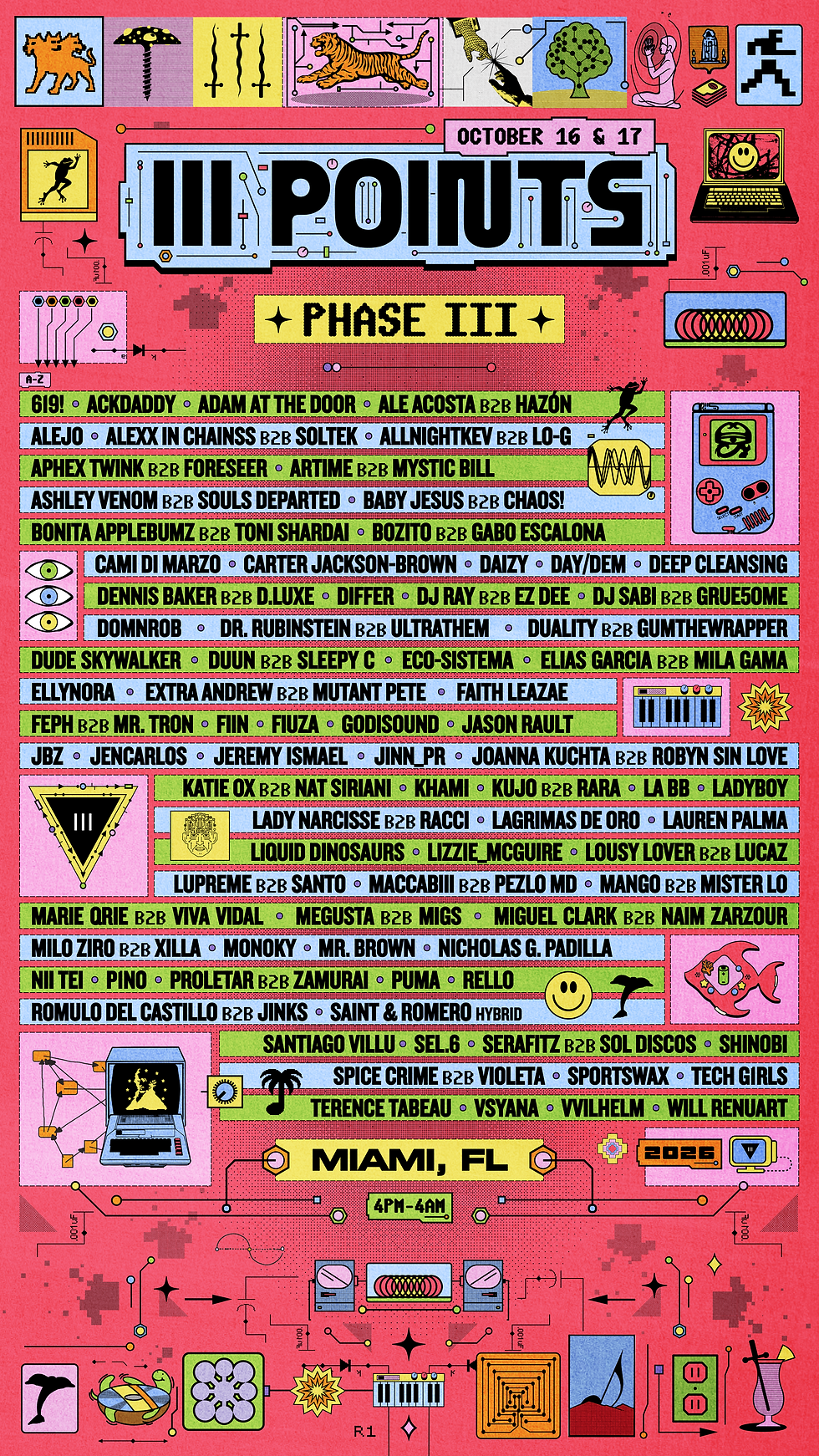III Points Miami 2026 Phase III Lineup Puts the City's Underground Center Stage