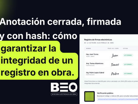 Garantizar la integridad de un registro en obra