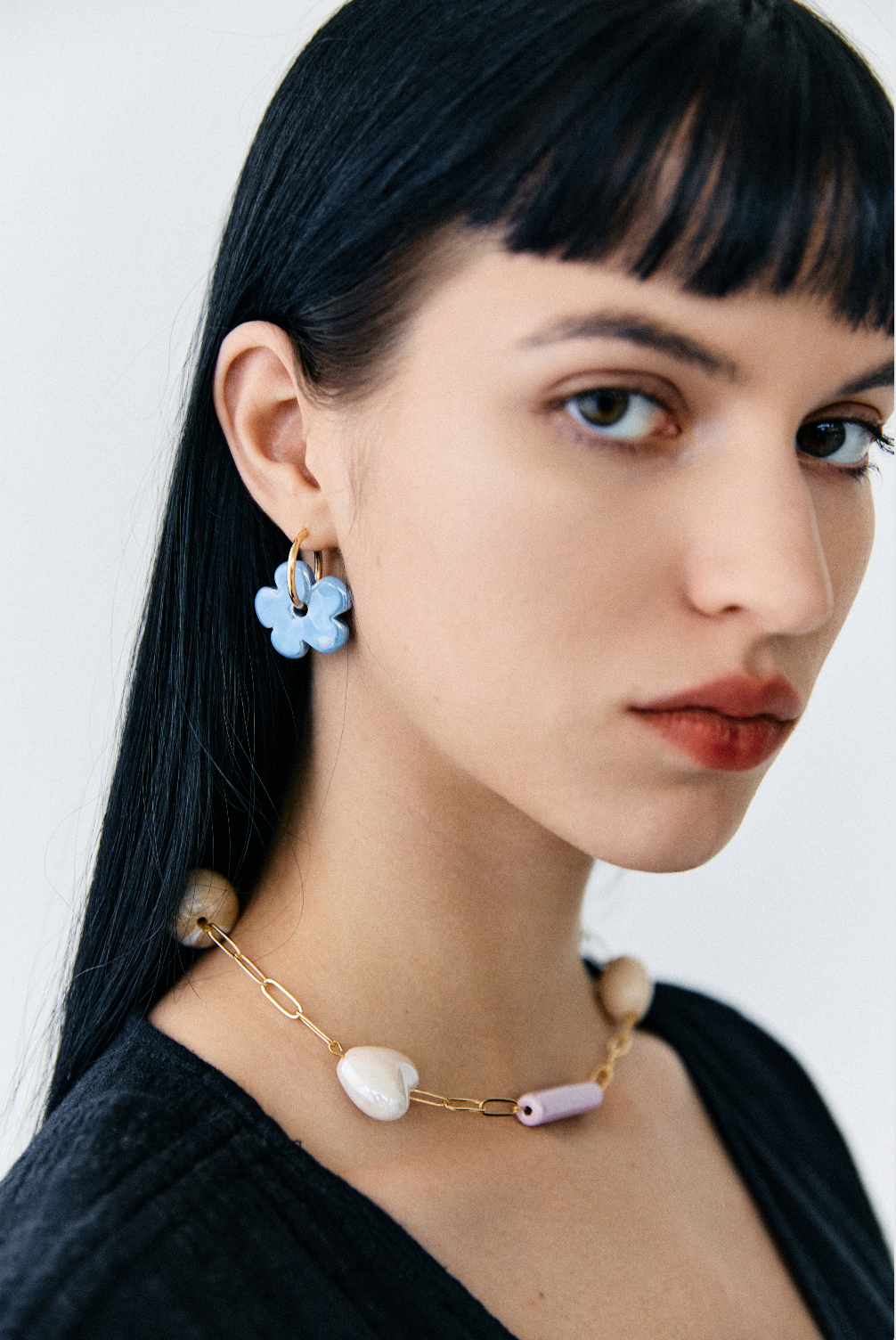 CERAMIC BLOSSOM - Earrings