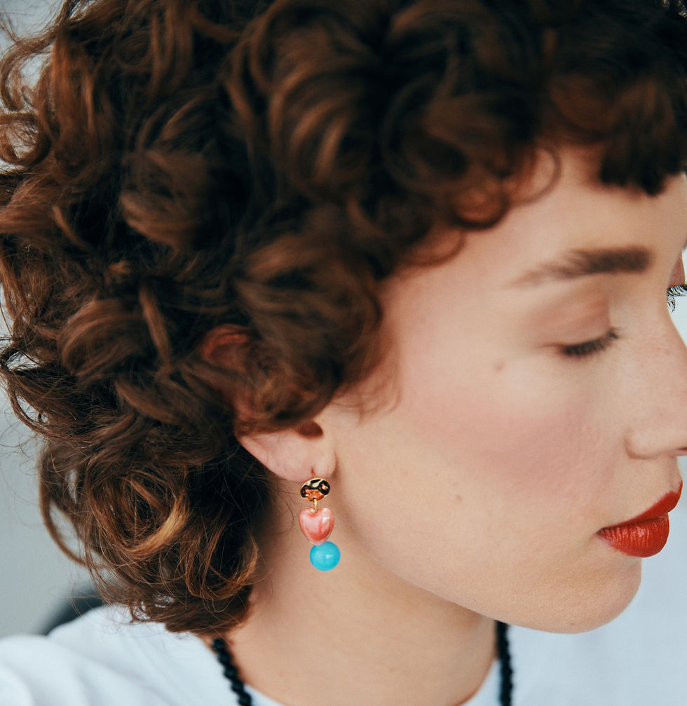 Thumbnail: HEARTS AND BEADS Earrings