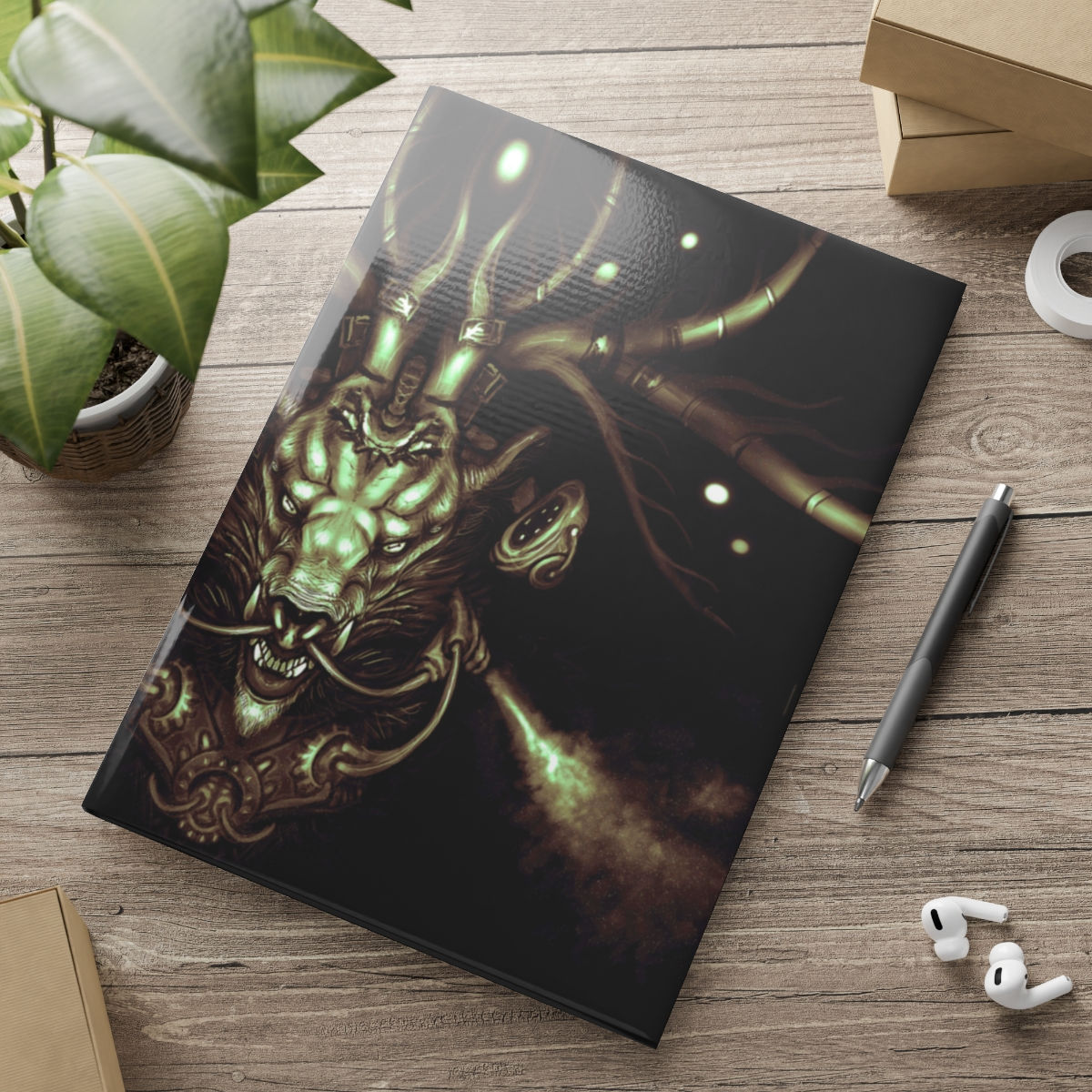 Hardcover Notebook with Puffy Covers, 'Steam Prime' Design