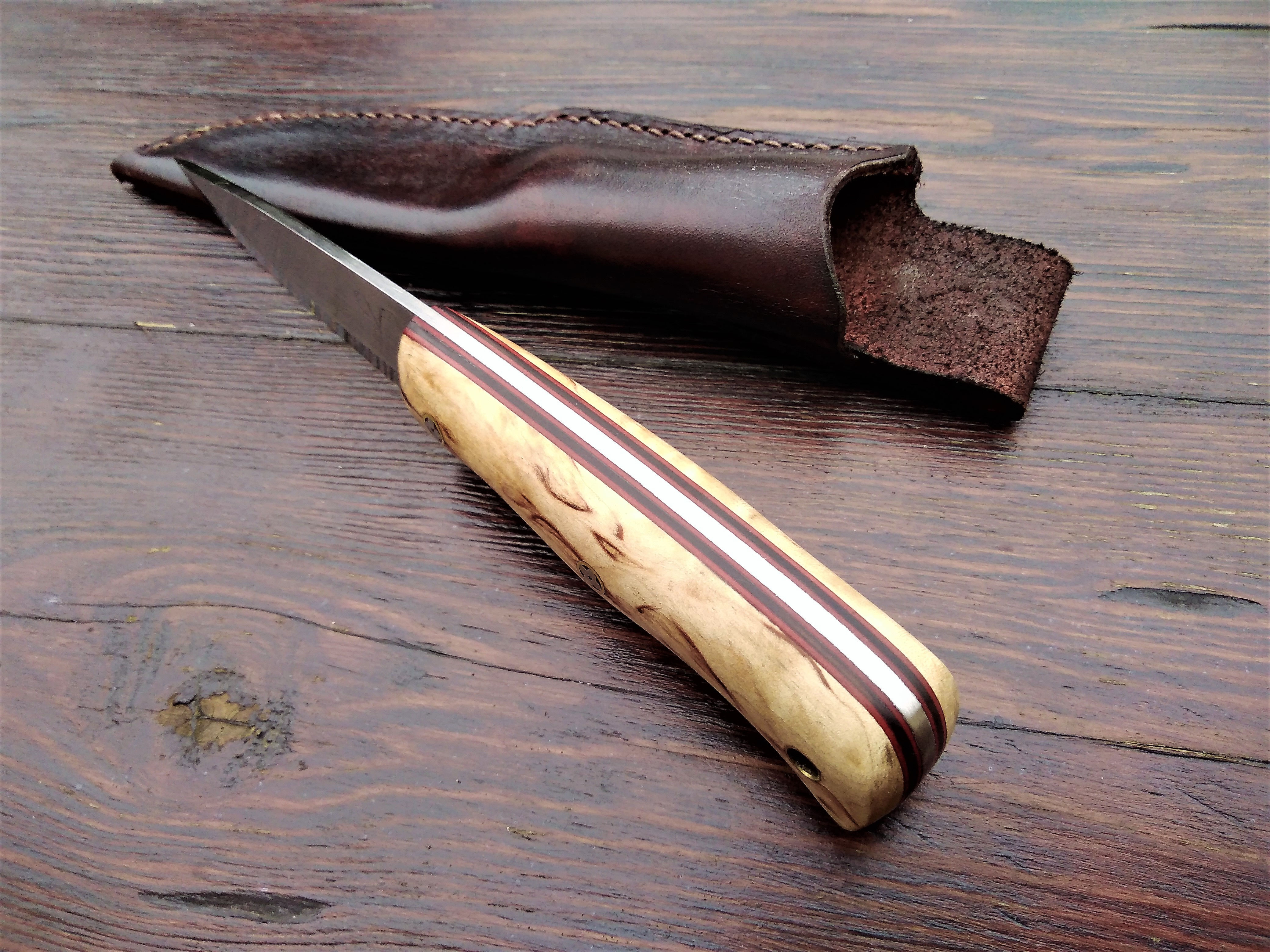 Curly Birch Bushcraft Knife