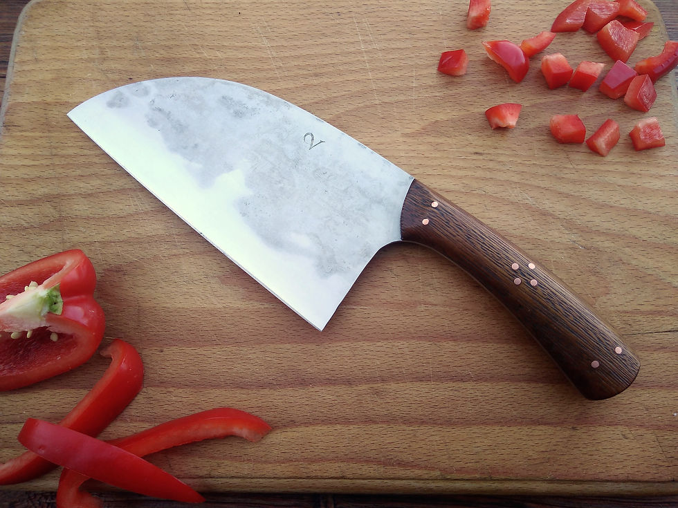 Stainless Iroko Serbian Cleaver
