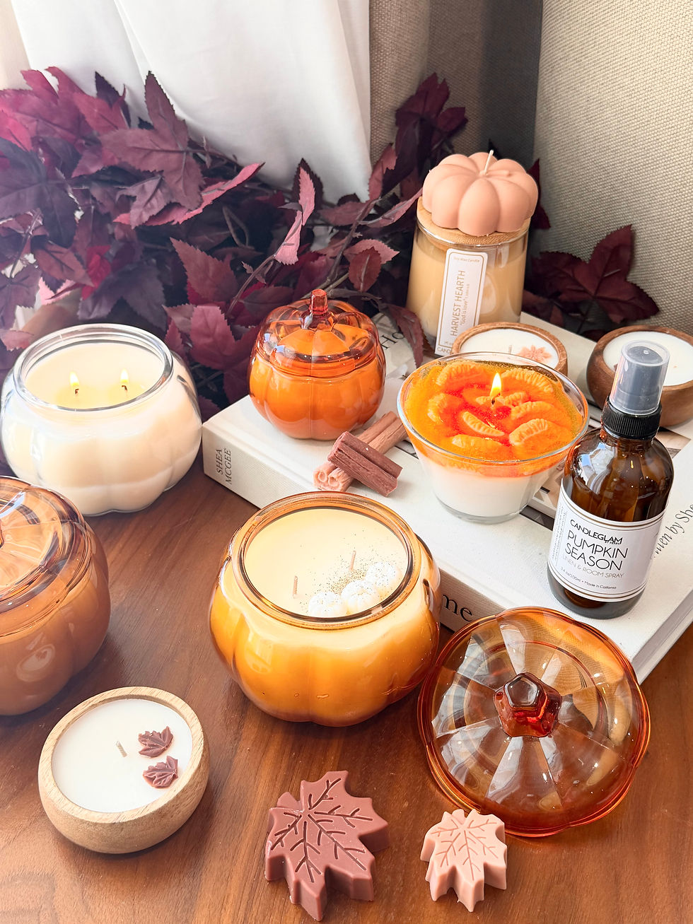 Thumbnail: Amber large pumpkin candle 