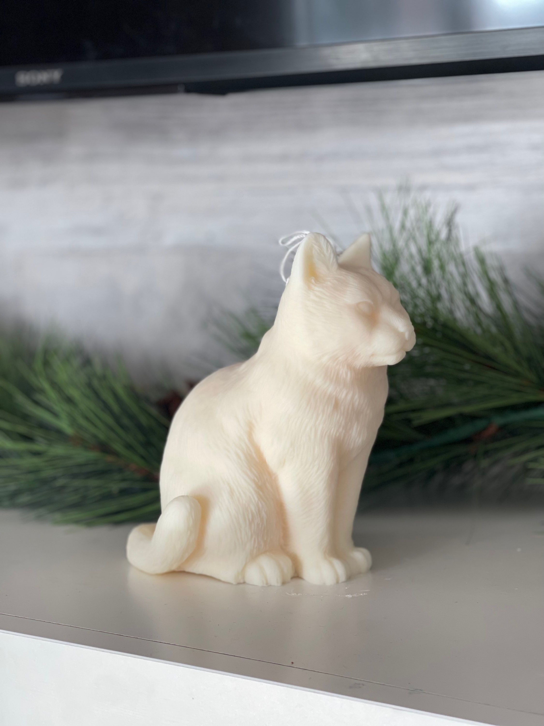 Large Cat Candle
