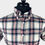 Thumbnail: Orange Navy Check Short Sleeves Shirt 5377