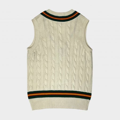 Thumbnail: Green Red Yellow Vintage Cricket Vest 4003