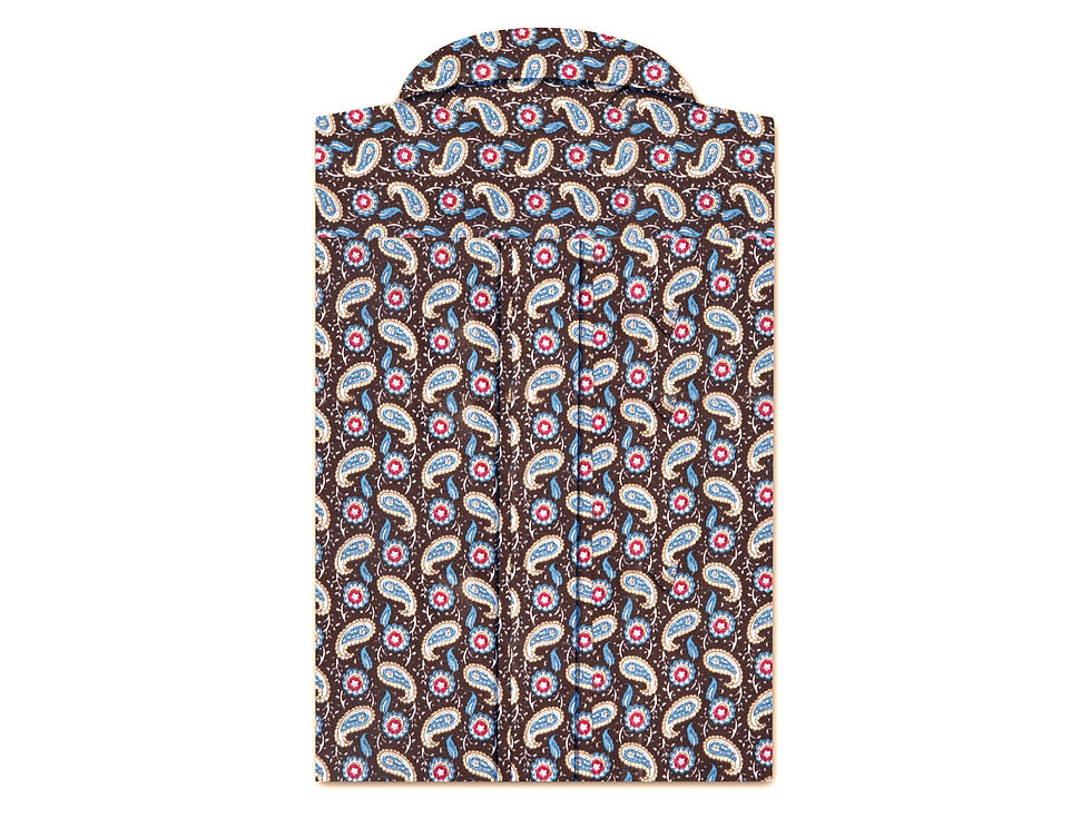 Thumbnail: Light Brown Small Paisley Long Sleeves 5121