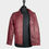 Thumbnail: Burgundy Leather Trucker Jacket 6050