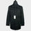 Thumbnail: Black Zip & Stud Mac Coat 9017