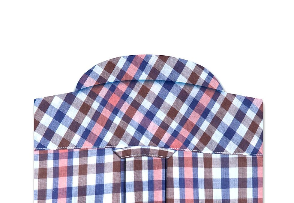 Thumbnail: Skin Brown Check Short Sleeves 5125