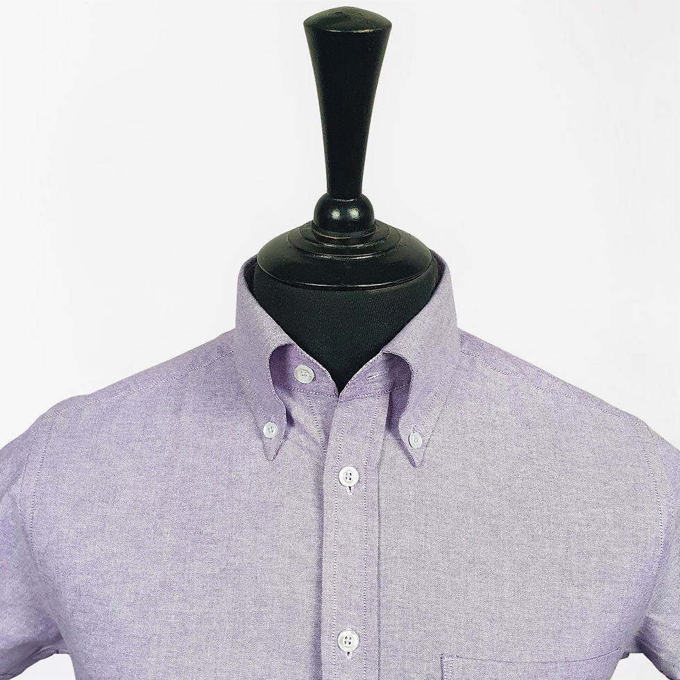 Purple Oxford Short Sleeves Shirt 5214