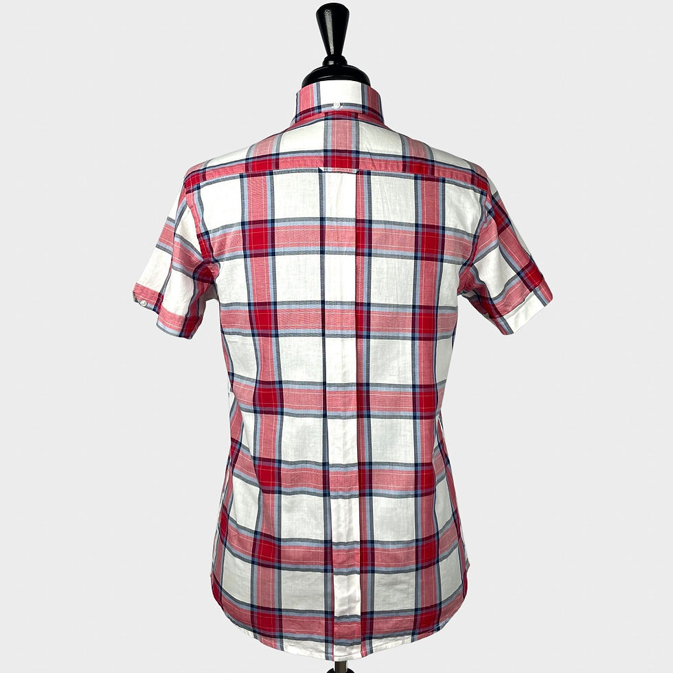 Thumbnail: Red Tartan Check Short Sleeves Shirt 5378