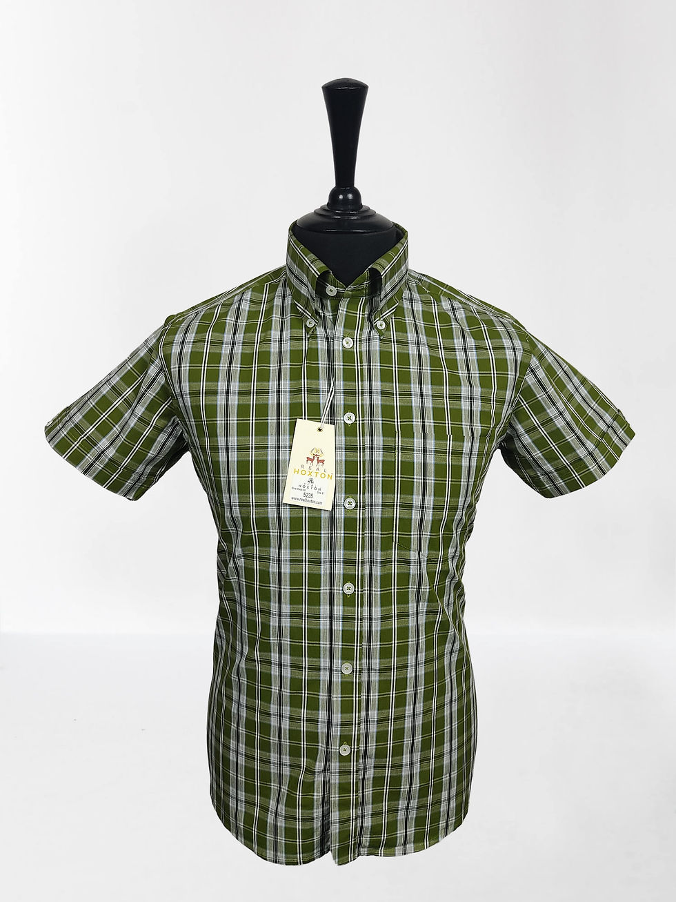 Thumbnail: Olive Check Short Sleeves Shirt 5235