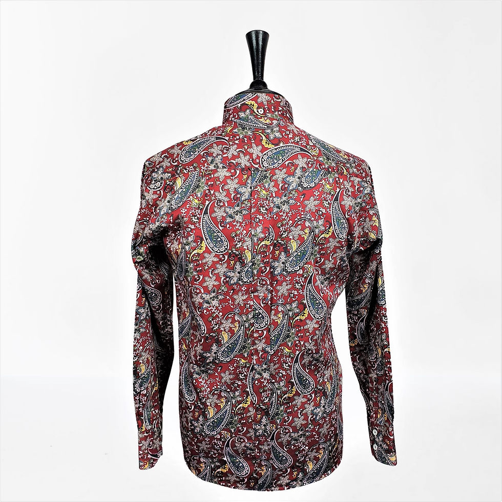 Thumbnail: Red Paisley Long Sleeves Shirt 5293