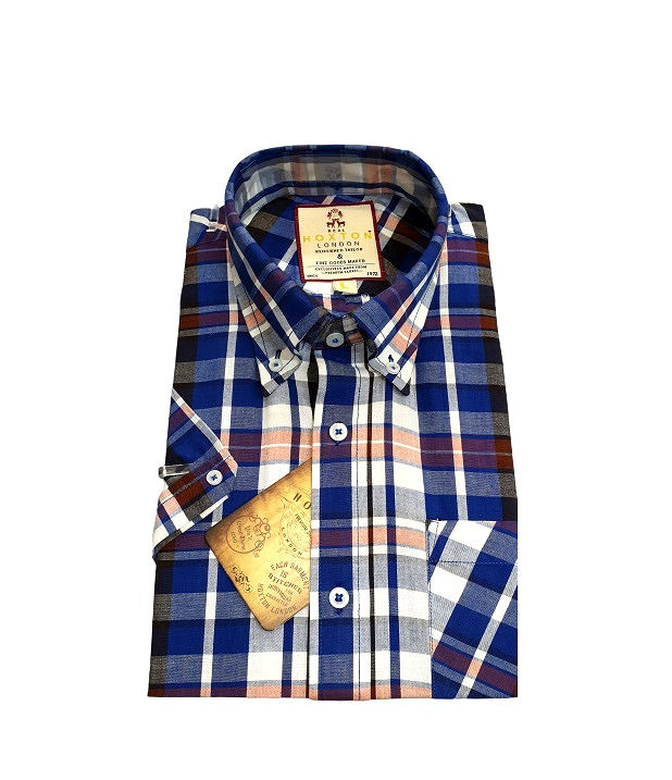 Blue Check Short Sleeves 5112