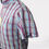 Thumbnail: Purple Blue Orange Check Short Sleeves Shirt 5213