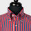 Thumbnail: Red Navy Candy Stripes Short Sleeves Shirt 5370