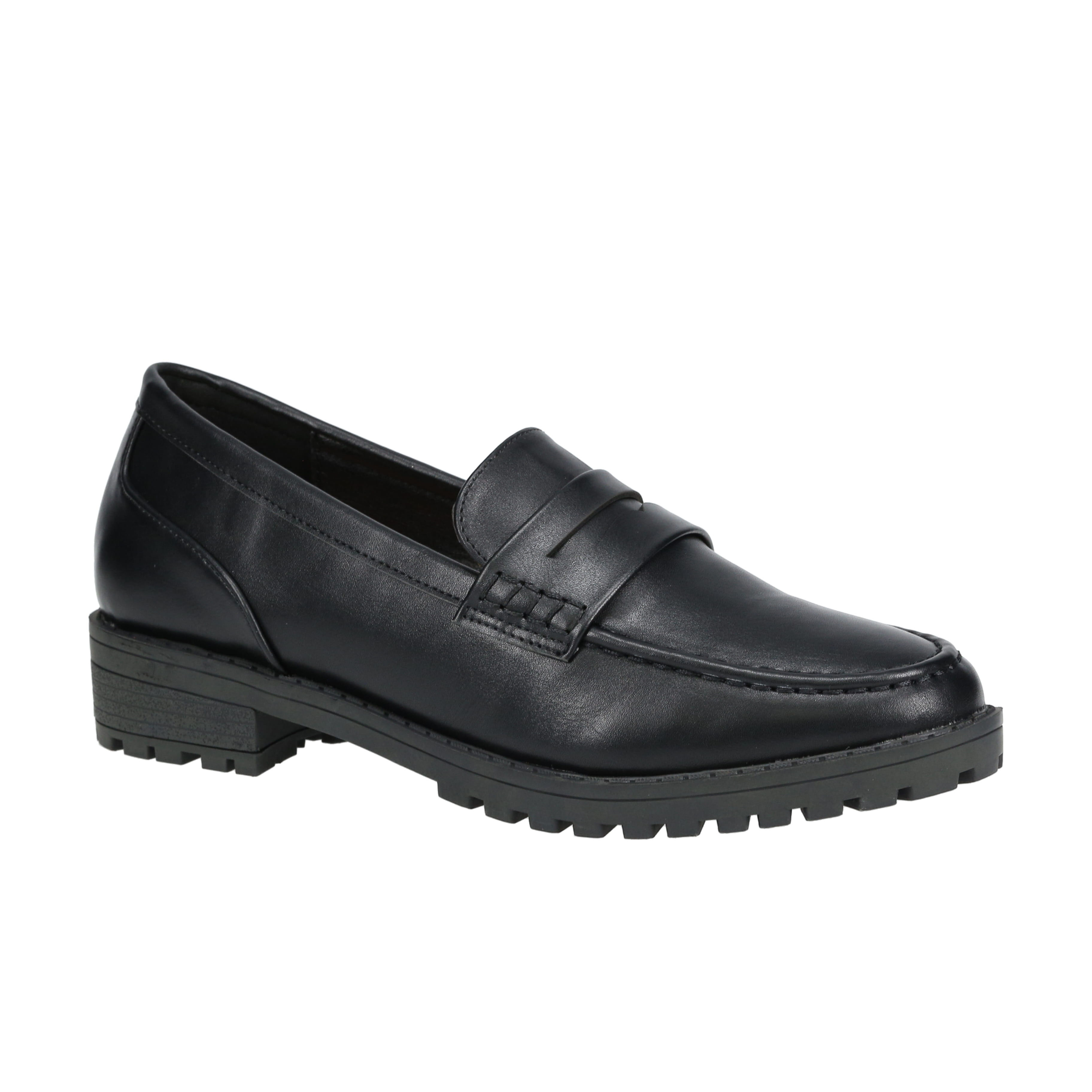 Ted moc toe penny loafer Black