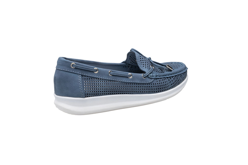 Thumbnail: Puzzle Blue Boat Loafer