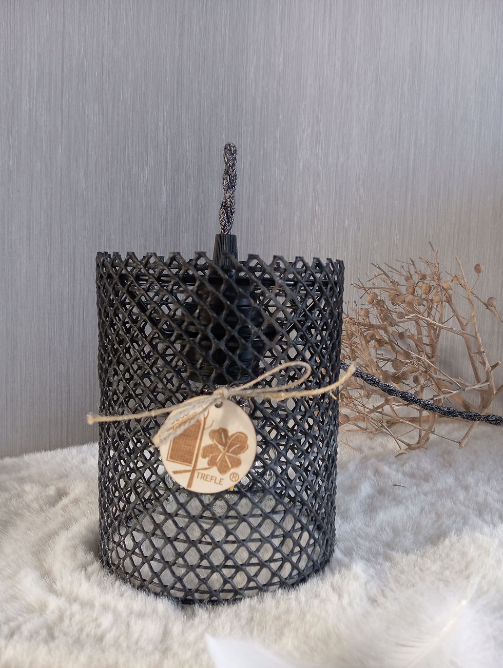 Miniature : Lampe/Suspension en poche à Huîtres" Baladeuse" de la