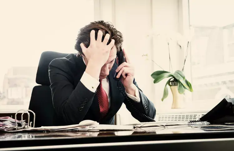 Frustrated and Sad Investor