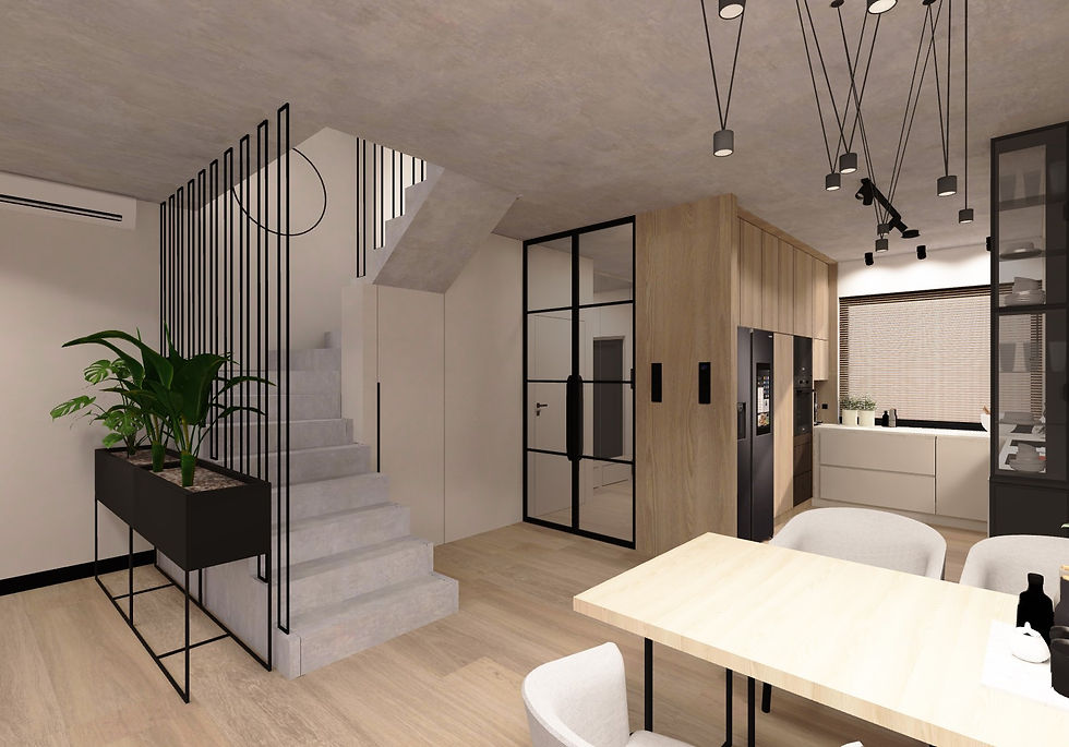 projekt wnetrz betonowe schody mikrocement