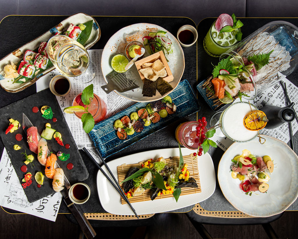Arranged Food and Objects