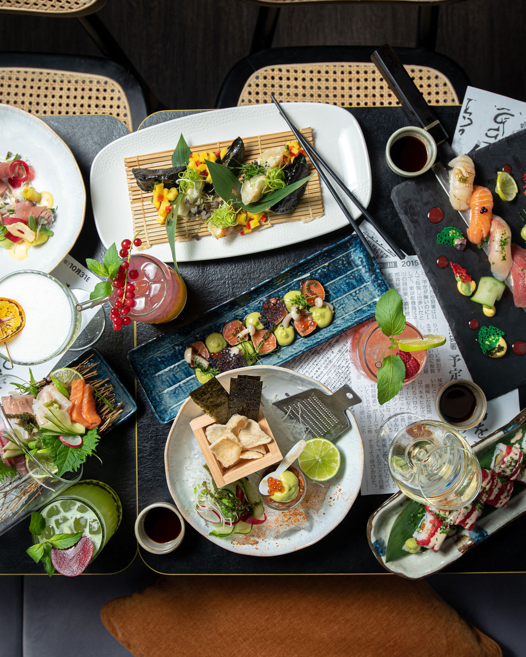Arranged Food and Objects