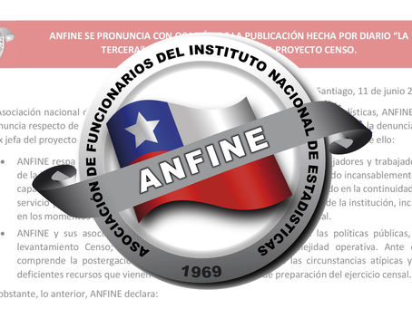 ANFINE se pronuncia por publicación en diario “La Tercera” ante postergación del Proyecto CENSO