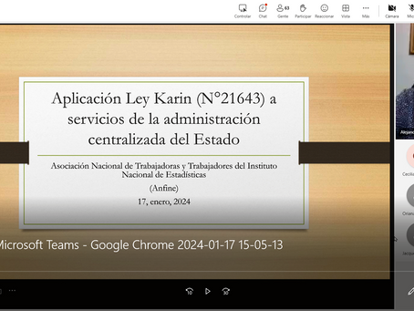 VIDEO: CHARLA ANFINE SOBRE "NUEVA LEY KARIN”