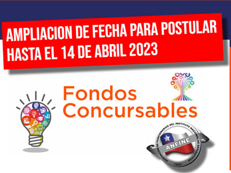 SE AMPLIA PLAZO HASTA EL 14 DE ABRIL PARA POSTULAR A LOS FONDOS CONCURSABLES EN LA RM